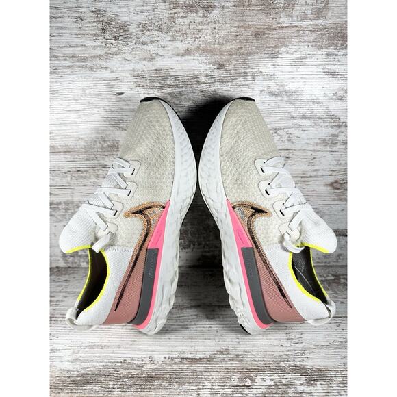 Women's Nike React Infinity Run Flyknit Trainers Platinum Tint/Pink Blast Sz 8 - Picture 6 of 11